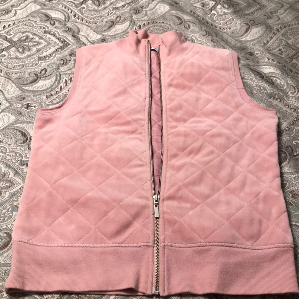 Liz & Co. Dusty Rose Zippered Vest Sz M